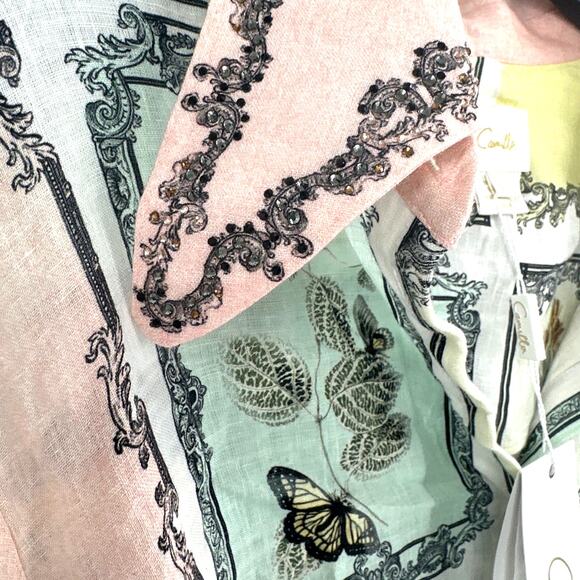 Camilla Long Live Letterpress Mini Shift Shirt Dress Size L - Picture 5 of 14